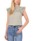 Women's Smocked Ruffle Yoke Blouse