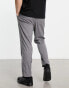 Фото #6 товара New Look slim pull on smart trouser in grey check
