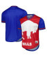 Фото #1 товара Men's Royal Buffalo Bills Jumbotron 3.0 Mesh V-Neck T-shirt