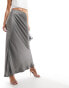 Nobody's Child satin maxi skirt in silver