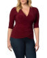 Women's Plus Size Femme Fatale Faux Wrap Top