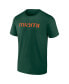 Men's Green Miami Hurricanes Game Day 2-Hit T-shirt