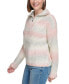 Фото #3 товара Women's Space-Dyed Half-Zip Sweater