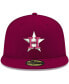 Фото #3 товара Men's Cardinal Houston Astros Logo White 59FIFTY Fitted Hat