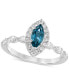 Фото #3 товара London Blue Topaz (5/8 ct. t.w.) & Diamond (7/8 ct. t.w.) Bridal Set in 14k White Gold