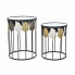 Set of 2 small tables DKD Home Decor Black Multicolour 46 x 46 x 61 cm