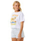 Juniors' High Tide Scenic Graphic Print Cotton T-Shirt Hawaii White, XS - фото #3