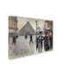 Фото #2 товара Gustave Caillebotte 'Rainy Day in Paris' Canvas Art - 19" x 14" x 2"