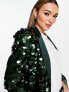 Фото #3 товара ASOS DESIGN sequin slim blazer in green