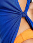 Фото #3 товара ASOS DESIGN twist rib beach dress in cobalt blue