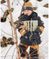 ფოტო #2 პროდუქტის Toddler Boys Two Piece Technical Snowsuit Colorblock Black, Sage And Spice