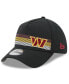 Men's Black Washington Commanders Flawless Stripe 39Thirty Flex Hat