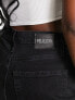 Hollister – Dad-Jeans in verwaschenem Schwarz mit sehr hohem Bund