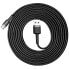 Фото #1 товара Wytrzymały nylonowy kabel przewód USB microUSB 2A 3M czarno-szary