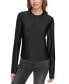 Фото #1 товара Women's Studded Crewneck Long-Sleeve Top