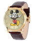 ფოტო #1 პროდუქტის Disney Mickey Mouse Men's Shinny Gold Vintage Alloy Watch