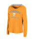 Фото #3 товара Women's Tennessee Orange Tennessee Volunteers Catalina Hoodie Long Sleeve T-shirt