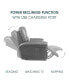 Фото #3 товара Claude 37" Genuine Leather in Dual Power Headrest and Lumbar Support Recliner Chair