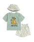 ფოტო #1 პროდუქტის Lion King Mickey Mouse Simba Baby T-Shirt Bike Shorts and Hat 3 Piece Infant Boys