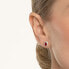 Sparkling yellow gold earrings with red zircons 14/210.240/3R