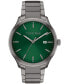 ფოტო #1 პროდუქტის Men's 3H Quartz Gray Stainless Steel Bracelet Watch 43mm