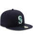 ფოტო #3 პროდუქტის Men's Navy Seattle Mariners Authentic Collection On Field 59FIFTY Fitted Hat