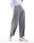 ASOS DESIGN flannel barrel leg trouser in grey