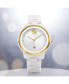 ფოტო #3 პროდუქტის Women's Bold Verso Swiss Quartz White Ceramic Bracelet Watch 39mm