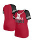 ფოტო #1 პროდუქტის Women's Cardinal Arizona Cardinals Raglan Lace-Up T-shirt