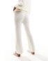 In The Style fluffy flared trouser co-ord in cream