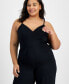 Trendy Plus Size Sleeveless Wide-Leg Jumpsuit, Created for Macy's