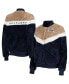 Women's College Navy, Cream Seattle Seahawks Riot Squad Sherpa Full-Snap Jacket