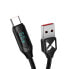 Фото #1 товара Kabel przewód USB-A - USB-C z wyświetlaczem LED 66W 6A 2m czarny