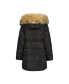 Фото #2 товара Girl's Faux Fur Trim Warm Winter Parka Coat with Cinch Waist, Kids