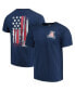 Фото #3 товара Men's Navy Arizona Wildcats Baseball Flag Comfort Colors T-shirt