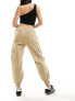 River Island cuffed cargo trouser in beige