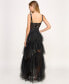 Фото #2 товара Juniors' Ruffle-Tiered Sequin-Lace Gown, Created for Macy's