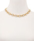 Фото #2 товара Gold-Tone Pavé Link Statement Necklace, 16" + 2" extender