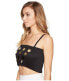 Фото #2 товара Kitty Joseph 168547 Womens Strappy Square Neck Crop Top Black Size Small