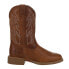 Фото #2 товара Justin Boots Canter Water Buffalo 11" Wide Embroidered Square Toe Mens Brown Ca