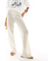 4th & Reckless minori crochet beach trouser co-ord in cream