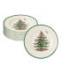 Фото #2 товара Christmas Tree Dinner Plates, Set of 8