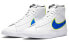 Кеды детские Nike Blazer Mid GS Бело-голубые 36 - фото #4