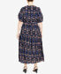 ფოტო #2 პროდუქტის Plus Size Val Print Maxi Dress