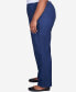 Фото #3 товара Plus Size Classic Denim Pull-On Straight-Leg Short Length Pants