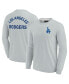 Фото #3 товара Men's and Women's Gray Los Angeles Dodgers Super Soft Long Sleeve T-shirt