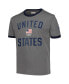 ფოტო #2 პროდუქტის Big Boys and Girls Gray Team USA Single Arc Ringer T-Shirt