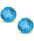 Фото #3 товара Серьги Macy's Swiss Blue Topaz Stud in 14K Gold