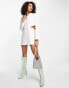 Фото #1 товара Kyo The Brand cut out side boxy blazer dress in white