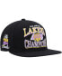 ფოტო #1 პროდუქტის Men's Black Los Angeles Lakers Hardwood Classics SOUL Champions Era Diamond Snapback Hat